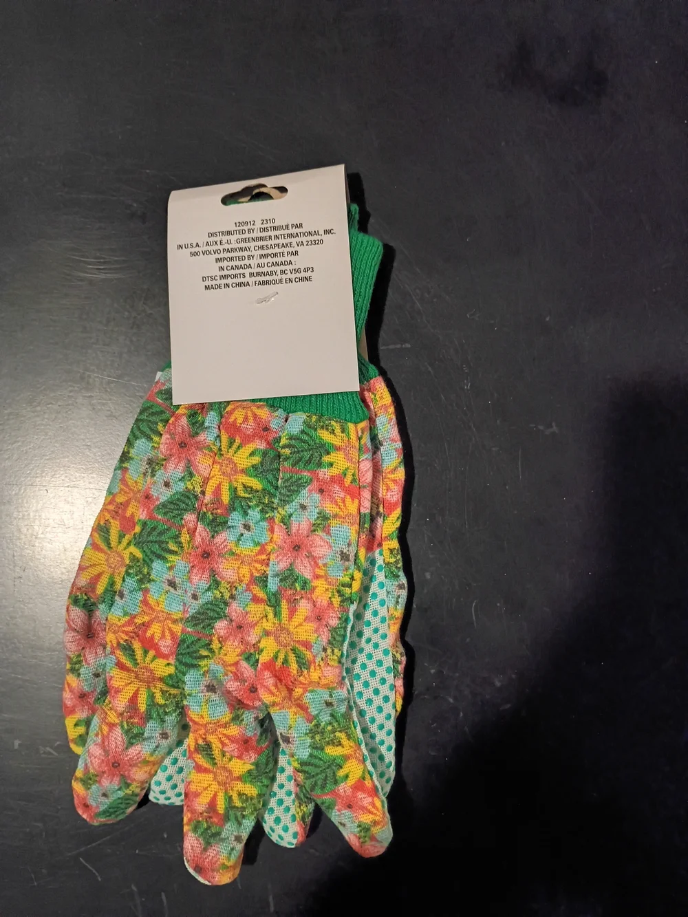 Garden Collection Floral Women’s Gardening Gloves –One Size Fits Most